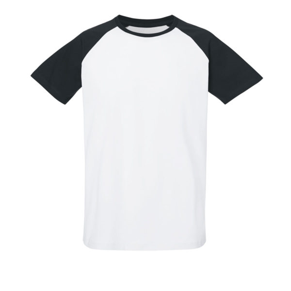 R809-tshirt-unisex-raglan-white-black